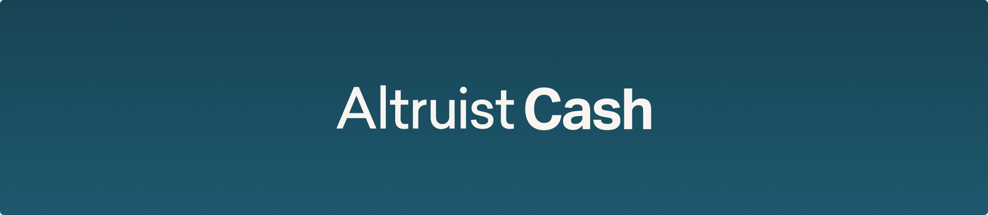 Altruist Cash - Registration